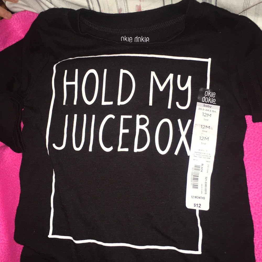 Okiedokie “hold my juice box” long sleeve T-shirt
